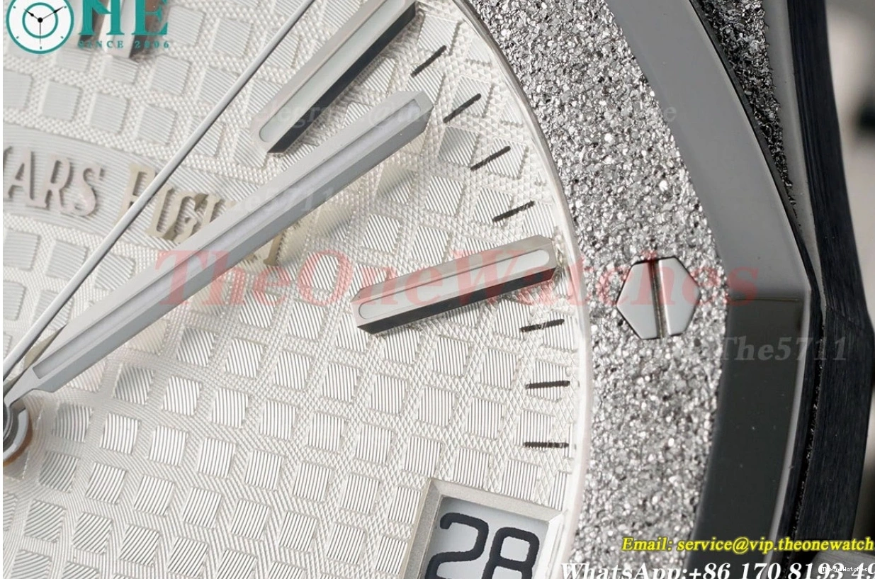 APSF Frosted Oak 15510 41mm White Dial Clone A4302 SS SS Royal Super 0413